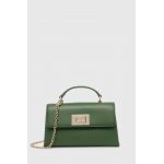 Furla poseta de piele culoarea verde