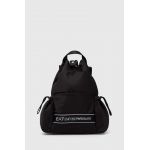 EA7 Emporio Armani rucsac femei, culoarea negru, mic, cu imprimeu