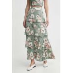 Abercrombie & Fitch fusta culoarea verde, maxi, evazati
