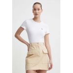 Abercrombie & Fitch tricou femei, culoarea alb