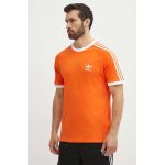 adidas Originals tricou din bumbac barbati, culoarea portocaliu, cu imprimeu, IM9382