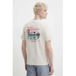 Kaotiko tricou din bumbac culoarea bej, cu imprimeu