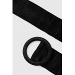 Answear Lab curea din piele intoarsa culoarea negru