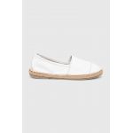 Answear Lab espadrile de piele culoarea alb
