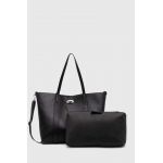 Answear Lab poseta de piele culoarea negru