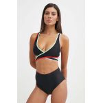 Puma sutien de baie culoarea negru, cupa usor rigidizata, 938336