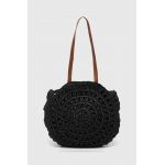 Answear Lab geanta de plaja culoarea negru
