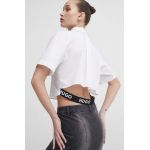HUGO cămașă din bumbac femei, culoarea alb, cu guler clasic, regular, 50512836