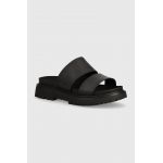 Timberland slapi de piele Clairemont Way femei, culoarea negru, cu platforma, TB0A63NGW021
