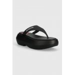 Love Moschino slapi femei, culoarea negru, cu platforma, JA28097I0II39000