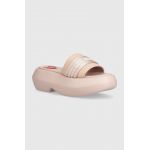 Love Moschino papuci femei, culoarea roz, cu platforma, JA28107I0IIX760A