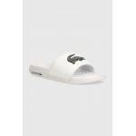 Lacoste papuci Croco Dualiste femei, culoarea alb, 43CFA1001