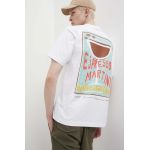 On Vacation tricou din bumbac culoarea alb, cu imprimeu, OVC T144