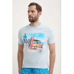 Vilebrequin tricou din bumbac PORTISOL barbati, cu imprimeu, PTSAP384