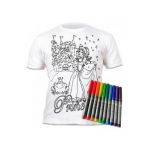 Tricou de colorat cu markere lavabile. Printese. 9-11 ani