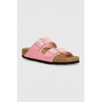 Birkenstock papuci Arizona femei, culoarea roz, 1026957