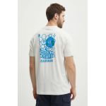 Napapijri tricou din bumbac S-Boyd barbati, culoarea bej, cu imprimeu, NP0A4HQFN1A1