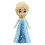 Mini papusa Disney Frozen, model Elsa cu rochita albastra, 8cm