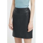 2NDDAY fusta de piele 2ND Ceciliana - Classic Leath culoarea negru, mini, drept, 2000552642