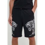 PLEIN SPORT pantaloni scurti din bumbac culoarea negru