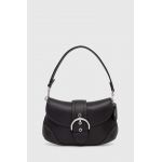 Coach poseta de piele culoarea negru