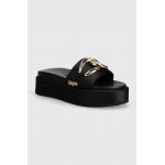 Buffalo papuci Noa Slide Chain femei, culoarea negru, cu platforma, 1602234.BLK