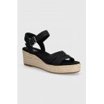 Toms espadrile Audrey culoarea negru, toc pana, 10020749