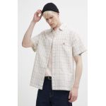 Dickies camasa din bumbac SURRY barbati, culoarea bej, cu guler clasic, regular, DK0A4YS5