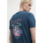 Kaotiko tricou din bumbac culoarea albastru marin, cu imprimeu