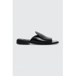 Answear Lab slapi de piele femei, culoarea negru