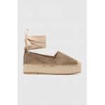 Answear Lab espadrile culoarea verde, cu platforma