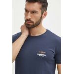 Aeronautica Militare tricou barbati, culoarea albastru marin, cu imprimeu, AM1UTI003