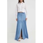 Pepe Jeans fusta MAXI SKIRT HW DNM REG maxi, evazati, PL901131R