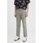 Abercrombie & Fitch pantaloni din amestec de in culoarea verde, drept, KI130-4037-332