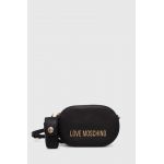 Love Moschino poseta de piele culoarea negru, JC4330PP0GK1000A