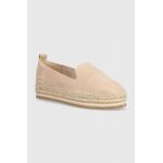 Marc O'Polo espadrile din piele intoarsa culoarea bej, cu platforma, 40318323801305 NN2M3040