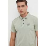 Aeronautica Militare polo de bumbac culoarea verde, neted, PO1765J633