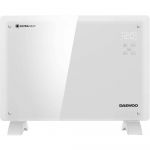 Convector electric smart Daewoo DGH1000WIFI, 1000 W, Suprafata incalzire sticla, Wi-Fi, Compatibil Android si iOS, Touch control, Display LED, Timer, Alb