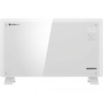 Convector electric smart Daewoo DGH1500WIFI, 1500 W, Suprafata incalzire sticla, Wi-Fi, Compatibil Android si iOS, Touch control, Display LED, Timer, Alb