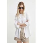 Superdry camasa de in culoarea alb, cu guler clasic, regular