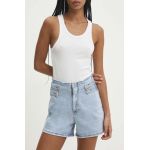 Answear Lab pantaloni scurti jeans femei, neted, high waist