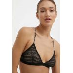 Tommy Jeans sutien culoarea negru, dantela, neted, UW0UW05137