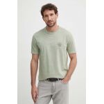 Aeronautica Militare tricou din bumbac barbati, culoarea verde, cu imprimeu, TS2205J633
