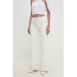 Answear Lab jeansi femei, culoarea alb
