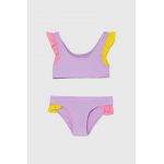 United Colors of Benetton costum de baie pentru copii din două piese culoarea violet