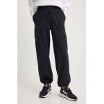 Under Armour pantaloni femei, culoarea negru, fason cargo, high waist