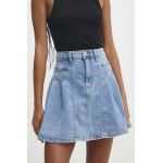 Answear Lab fusta jeans mini, evazati