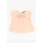 Bluza cu maneci scurte si detalii brodate