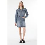 Rochie-camasa din denim cu fermoar