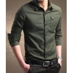 Cămașă bărbați J2600 verde armată L
